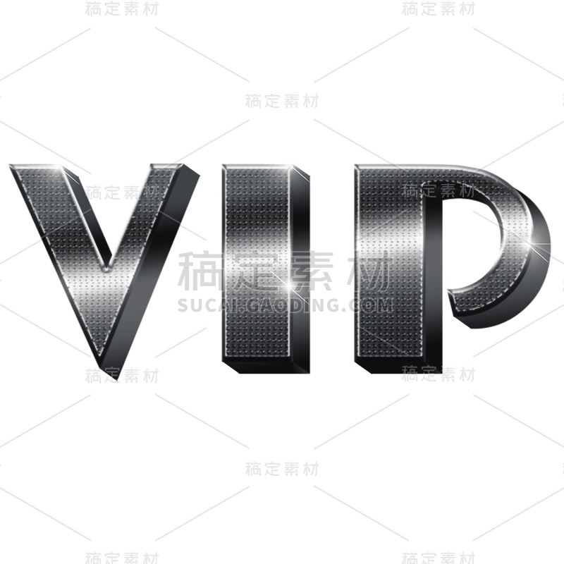 3D-立体简约VIP英文文字9