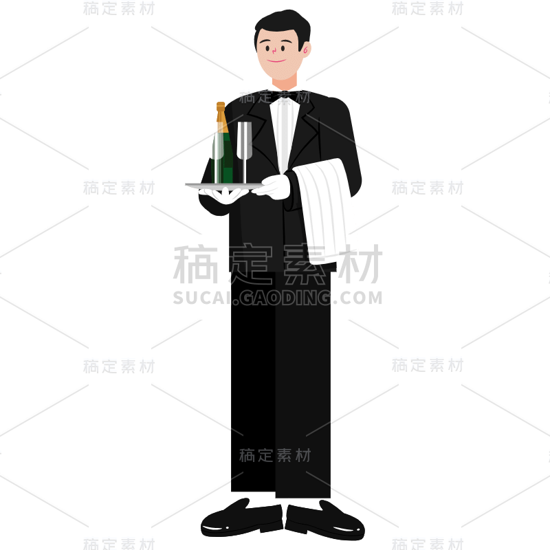 SVG-服务员人物贴纸1