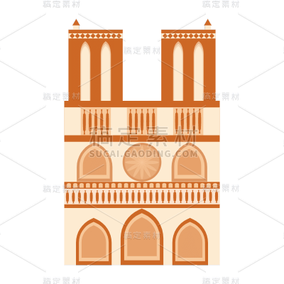 手绘-留学国家景点贴纸