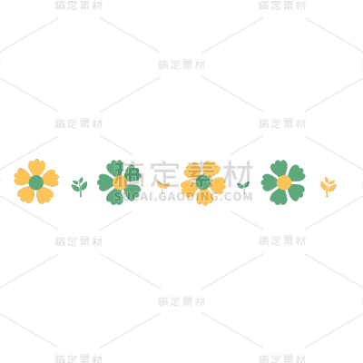 扁平-简约花朵植物元素贴纸3