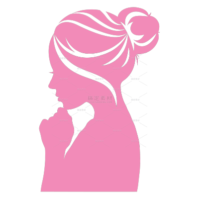 妇女节女性头部剪影节日元素5
