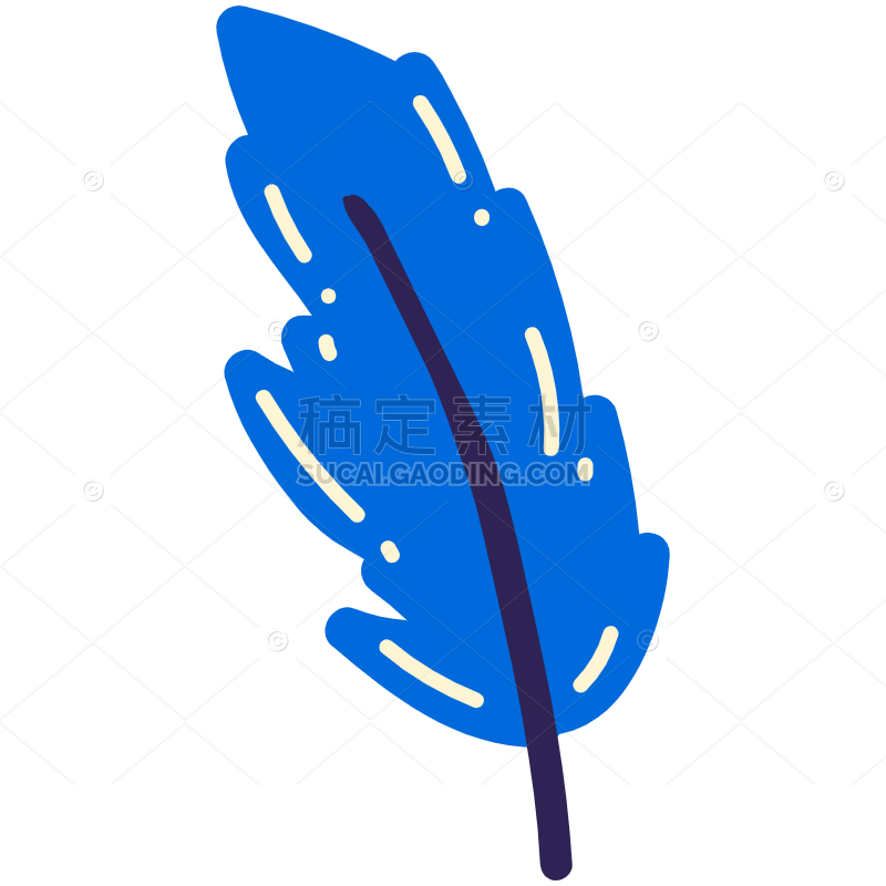 Blue Feather Sticker