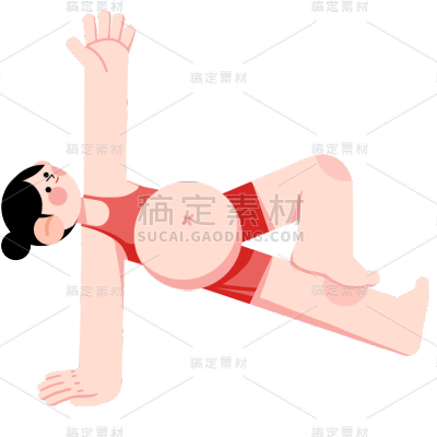 扁平风-孕妇元素