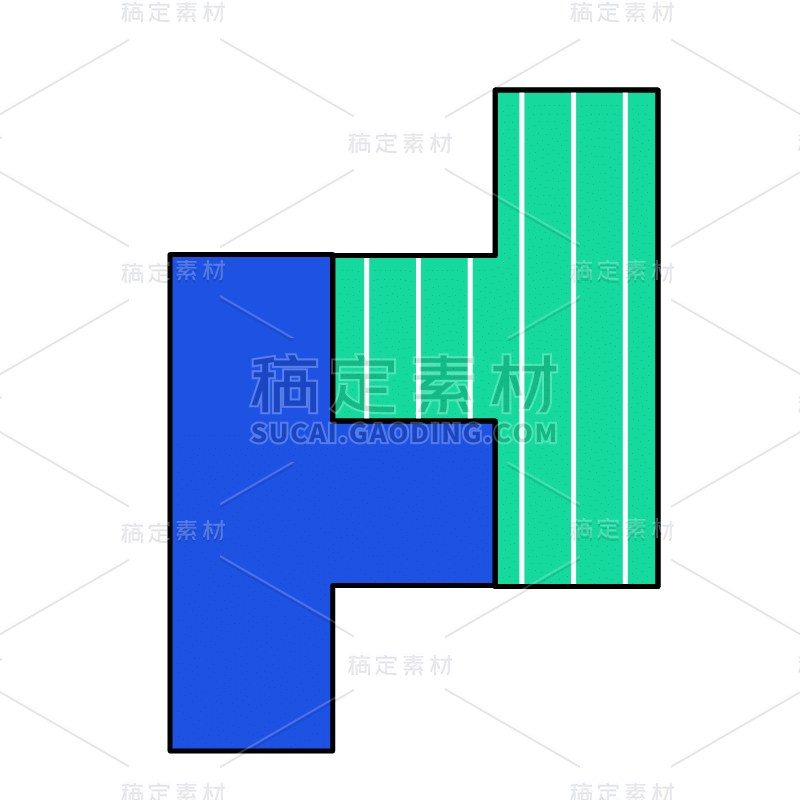 手绘-俄罗斯方块贴纸SVG-10