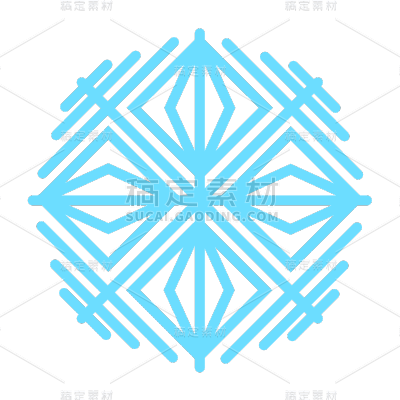 ICON-矢量蓝色雪花图标10
