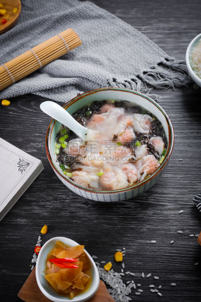 美食系列实景中式小吃中餐云吞馄饨