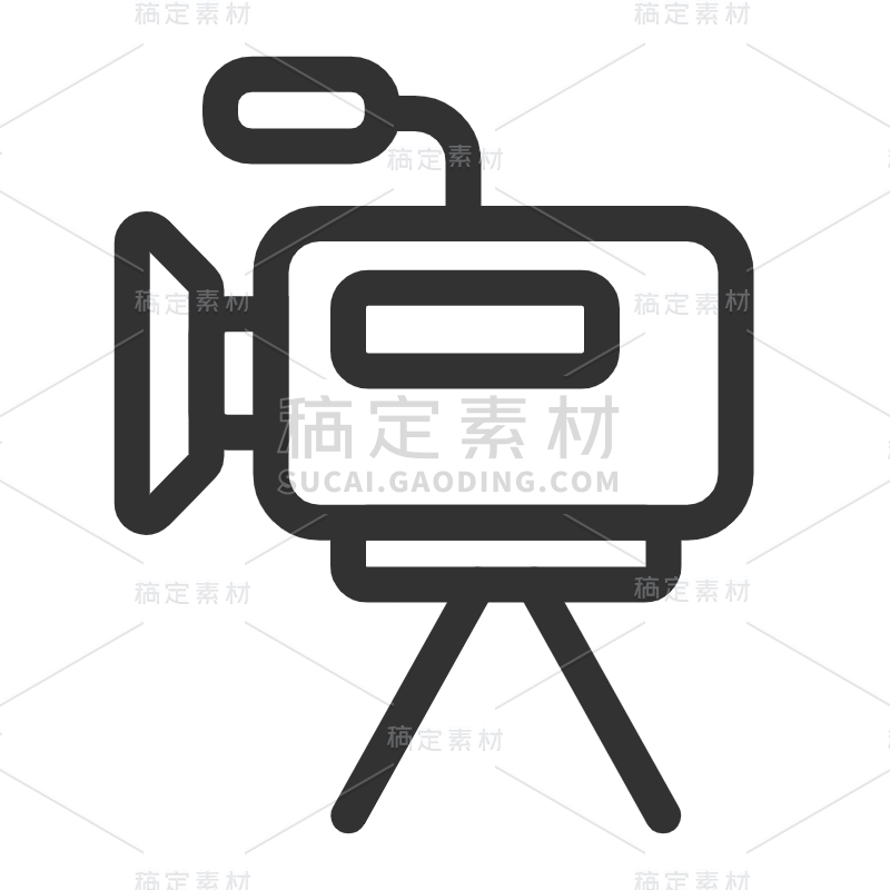 扁平-新闻要素icon-摄影机