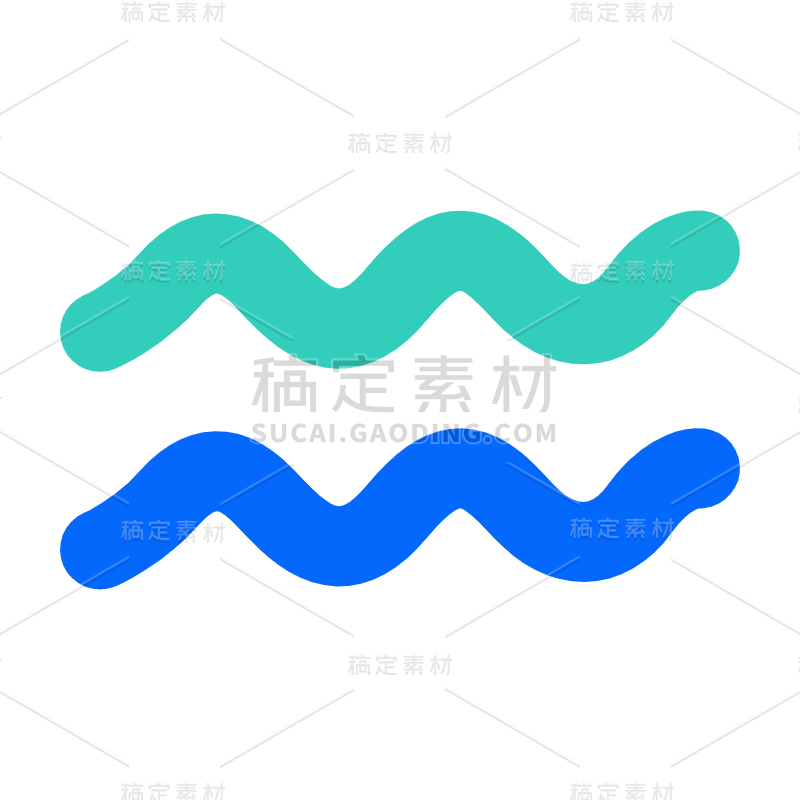 十二星座简约贴纸-SVG-水瓶座