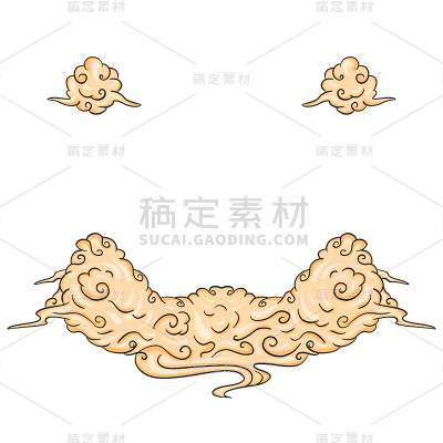 春节国潮风贴纸祥云