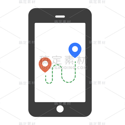 卡通手机位置图标icon
