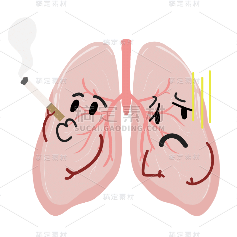 肺结核医疗元素贴纸-SVG5