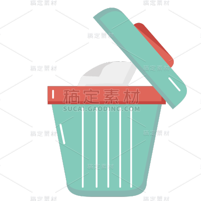 SVG-办公用品贴纸2-垃圾桶