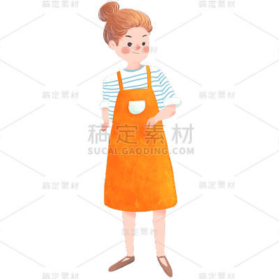 手绘傲慢的女子