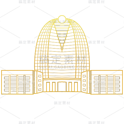 手绘-线条建筑元素