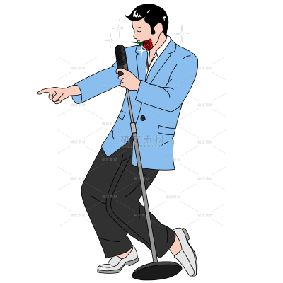 高质量插画-韩式漫画-歌手