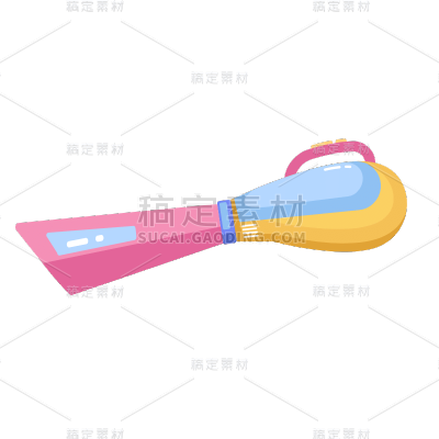 撞色吸尘器家居生活贴纸-SVG8