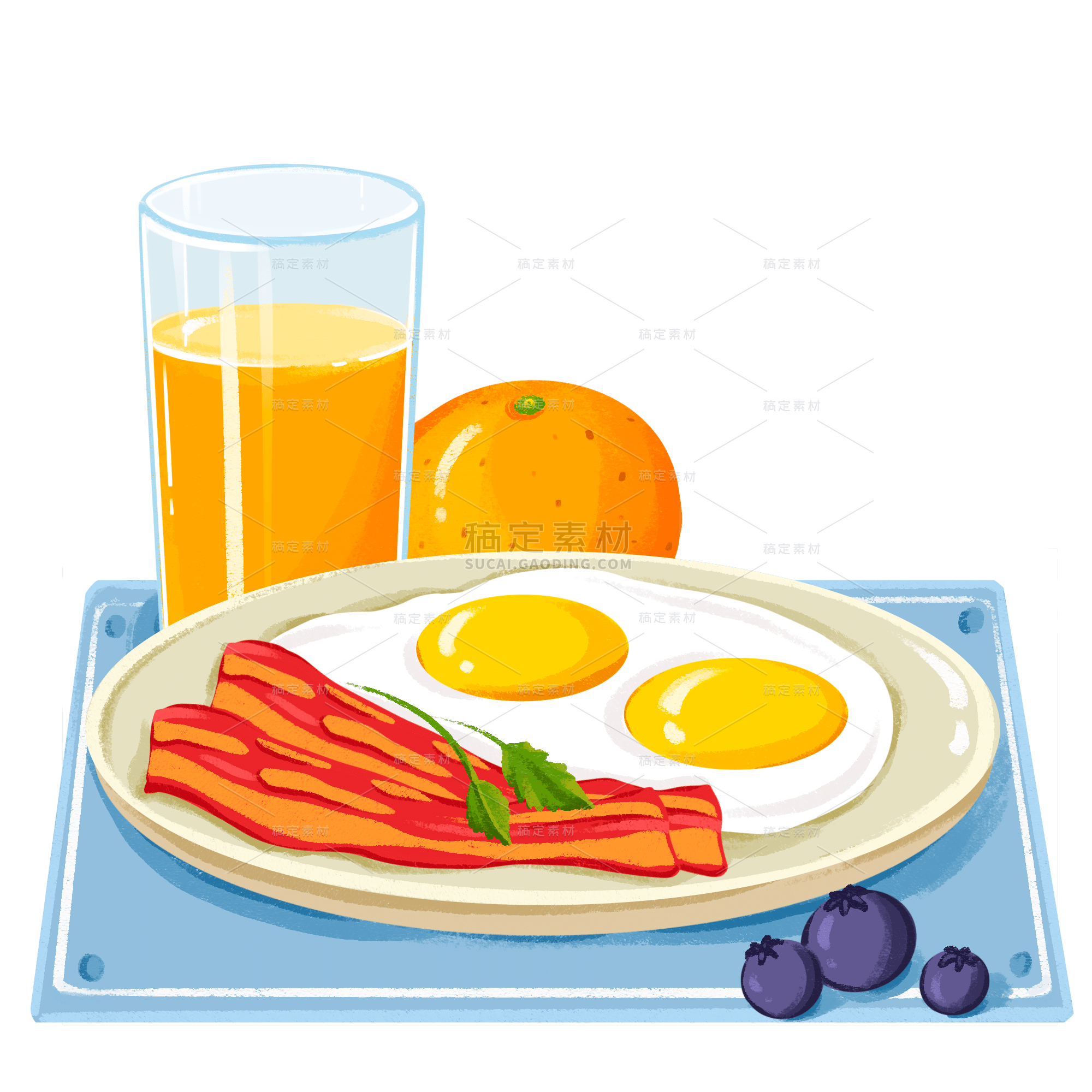 手绘营养早餐免抠元素