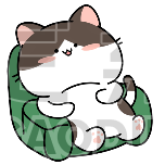 沙发小猫可爱手绘动态贴纸