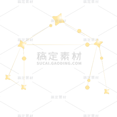 手绘-十二星座天文贴纸-SVG-天秤座