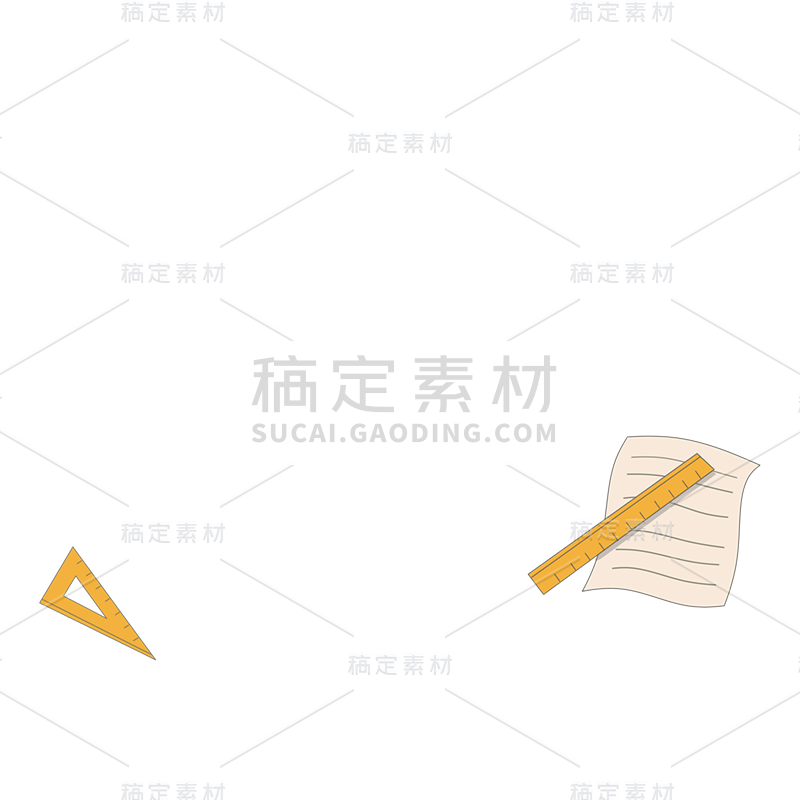 教育培训插画贴纸-尺子