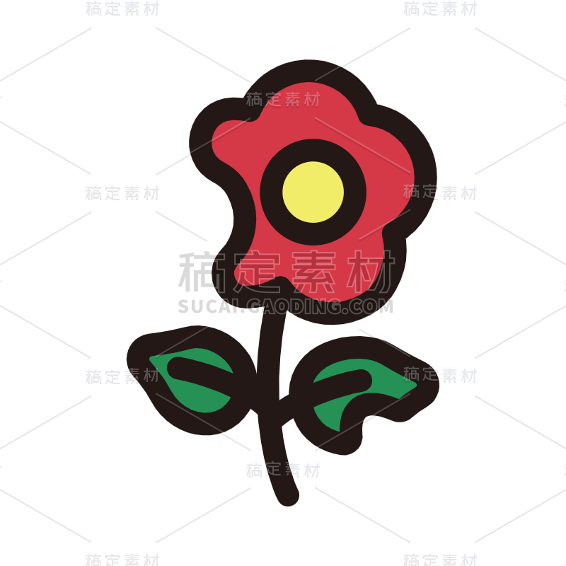 ICON-垃圾分类环保icon-SVG-花朵