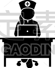 nurse using laptop
