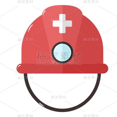 手绘-安全主题贴纸套系-SVG-安全帽