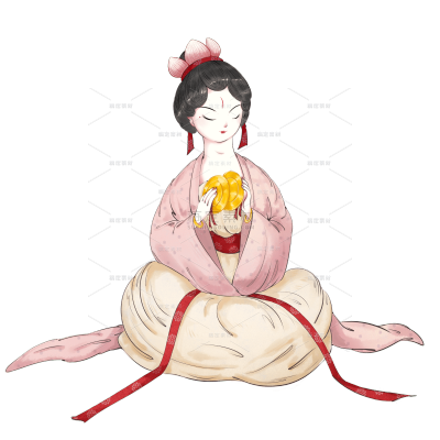 高质量人物插画--仕女图