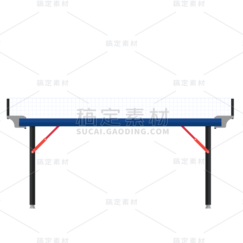 矢量风-扁平运动器材-乒乓球桌