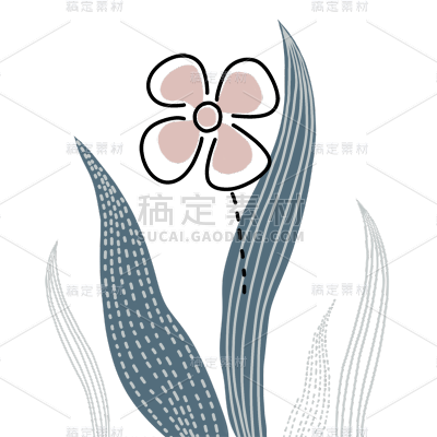 手绘-抽象元素-花朵