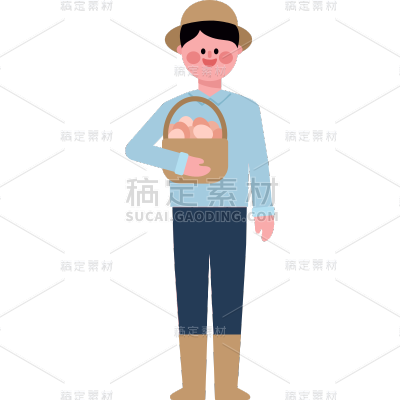 高质量人物插画-可爱扁平-农业