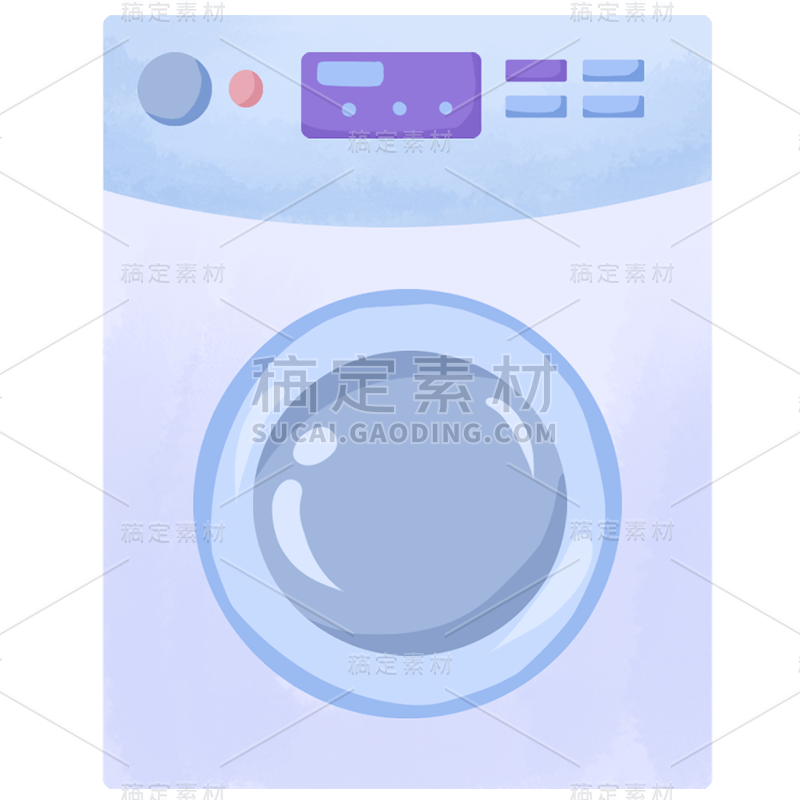 手绘-家居生活贴纸-洗衣机