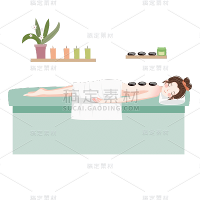 扁平-护肤人物元素