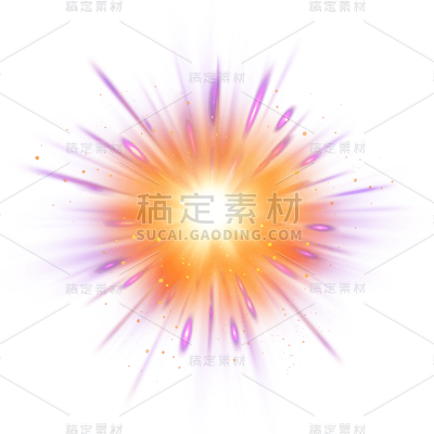 手绘-光芒炫光装饰元素贴纸6