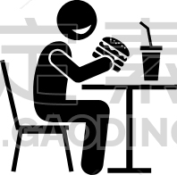 fast food eating