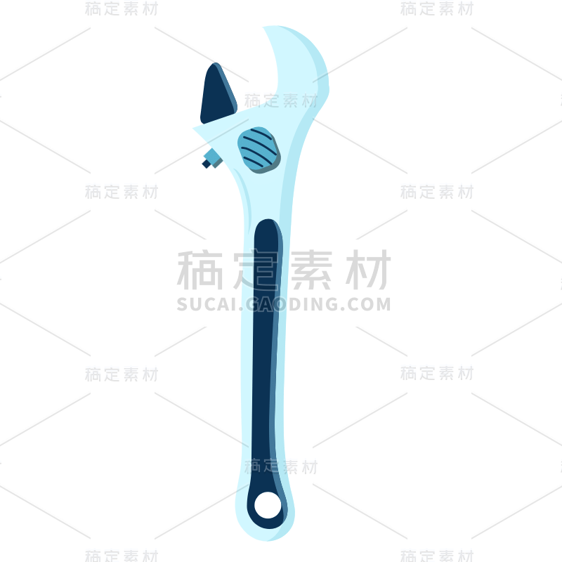 扁平-维修工具家居-SVG-扳手1