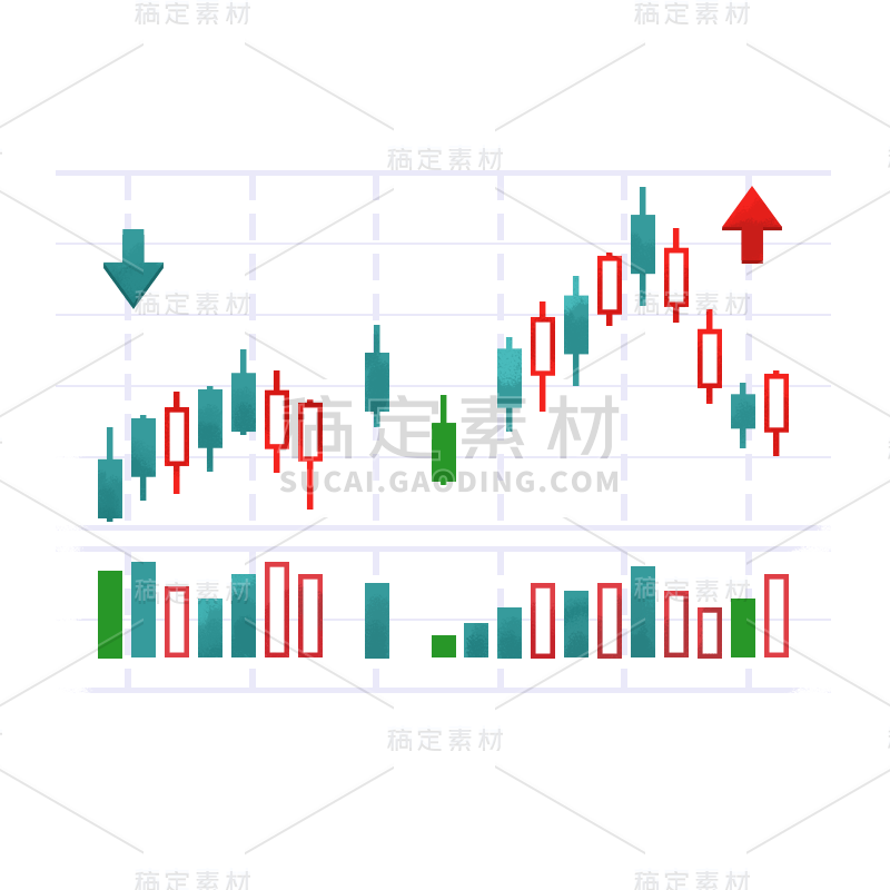 手绘风-金融理财贴纸-数据分析