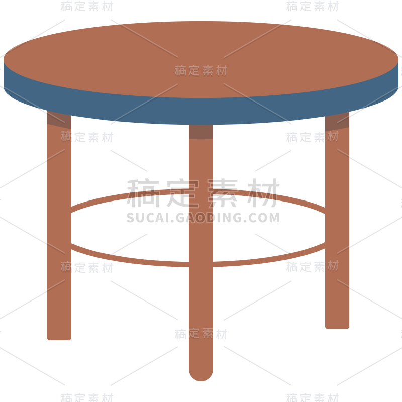 扁平-家居生活贴纸-SVG-凳子