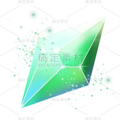 手绘-描边钻石宝石元素贴纸1