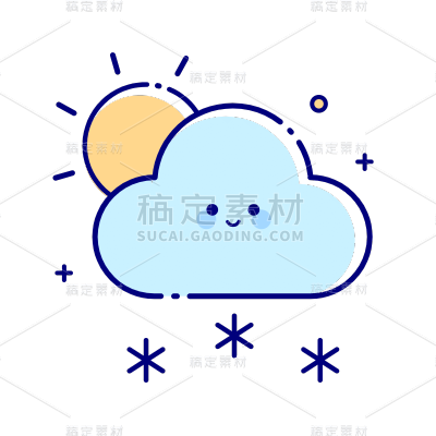 ICON-矢量可爱天气图标1
