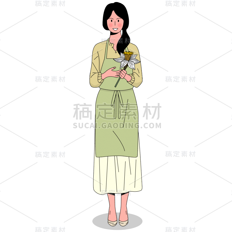 手绘-服务行业人物贴纸-SVG10