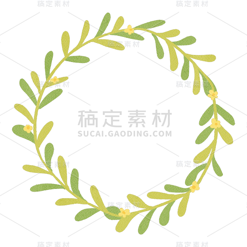 手绘-霜降节气专题-花环2