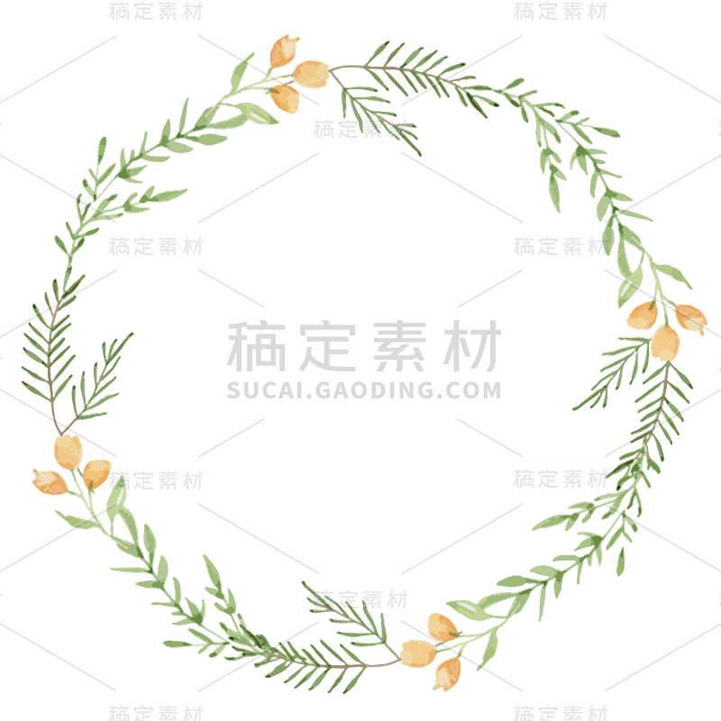 手绘-七夕元素-花环1