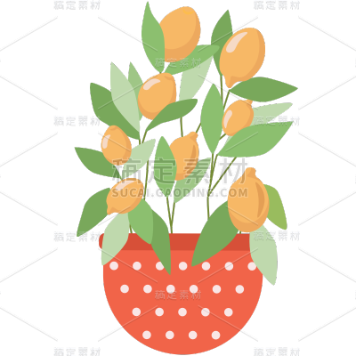 扁平-植物元素贴纸-SVG8
