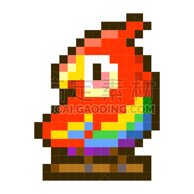 Parrot Pixel Sticker