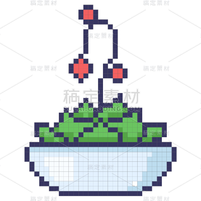 像素风套系贴纸-SVG-多肉植物