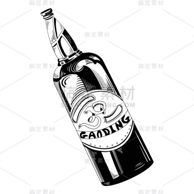 复古黑色素描-民国生活广告