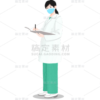 手绘-疫情相关物品贴纸4-医生
