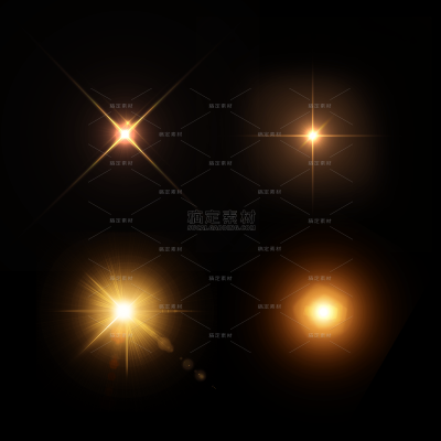 暖调简约光效光晕元素