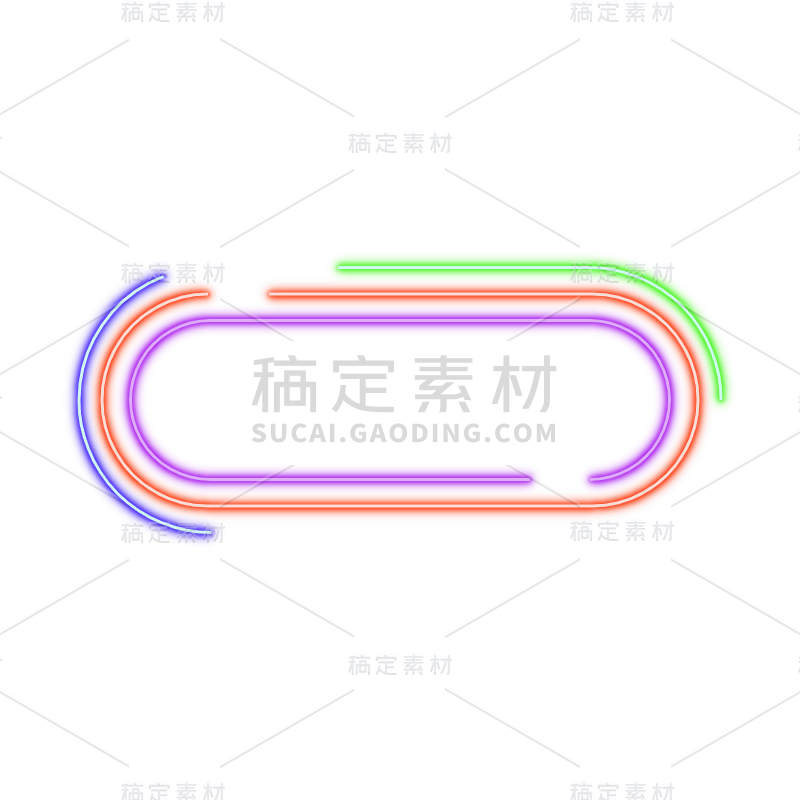 霓虹灯风文本框贴纸-SVG7